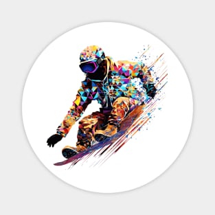 Snowboard Sport Game Champion Competition Abstract Magnet